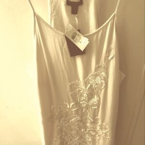 Ann Taylor  white rose cami